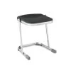 National Public Seating® 18" Elephant Z-Stool, Black Seat And Chrome Frame, Pack Of 3