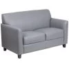 Flash Furniture Hercules Diplomat Series Gray Leather Loveseat