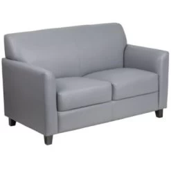 Flash Furniture Hercules Diplomat Series Gray Leather Loveseat