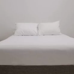 Valley Forge Fabrics Comfort Top Sheet Microcheck White Queen 96x114 Case Of 12