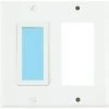 Limelite Sidelite 2-Gang Blue Glow Wall Plate (White)