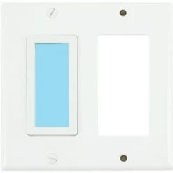 Limelite Sidelite 2-Gang Blue Glow Wall Plate (White)