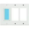 Limelite Sidelite 3-Gang Blue Glow Wall Plate (White)