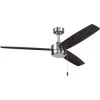 Seasons® 52 In 3-Blade Ceiling Fan (Brushed Nickel)