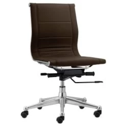 Startex Industries Florence Endura Brown Mid Back Armless Task Chair Case Of 4