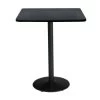 Kfi Seating 36" Bistro Square Table With Graphite Nebula Top, Round Black Base