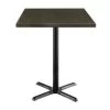 Kfi Seating Urban Loft 30 X 30 X 41 In Square Vintage Wood Break Room Table (Espresso)
