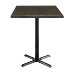 Kfi Seating Urban Loft 30 X 30 X 41 In Square Vintage Wood Break Room Table (Espresso)