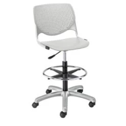 Kfi Seating Kool Drafting Stool, Light Grey