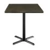 Kfi Seating Urban Loft 36 In Square Vintage Wood Break Room Table (Espresso)
