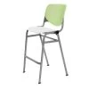 Kfi Seating Kool Stack Barstool, Lime Green Back, White Seat