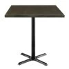 Kfi Seating Urban Loft 36 X 36 X 41 In Square Vintage Wood Break Room Table (Espresso)