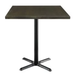 Kfi Seating Urban Loft 36 X 36 X 41 In Square Vintage Wood Break Room Table (Espresso)
