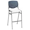 Kfi Seating Kool Stack Barstool, Navy Back, White Seat