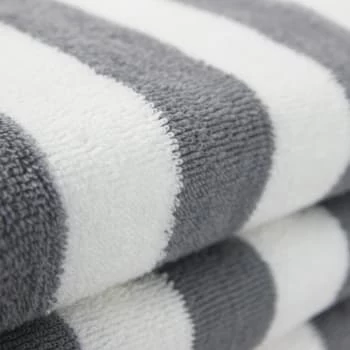 California Cabana Stripe Pool Towel, 30x70'' 15 Lbs/dz, White/grey, Case Of 24 - Image 2