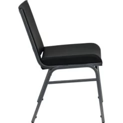 Flash Furniture Hercules Series Heavy Duty Black Vinyl Fabric Stack Chair
