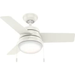 Hunter® Aker 36 In. 3-Blade Led Ceiling Fan W/ Light (White)