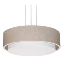 Afx Sanibel 23 In. 1-Light Led Pendant Fixture (Satin Nickel/jute)