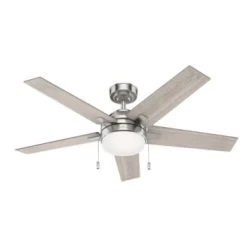 Hunter® Bartlett 52 In. Led Ceiling Fan W/ Light (Brushed Nickel)