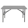 Skilcraft Blow Molded Folding Tables, Rectangular, 30 X 96 X 29, Charcoal