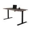 Realspace® Magellan Pneumatic Height-Adjustable Standing Desk, Gray