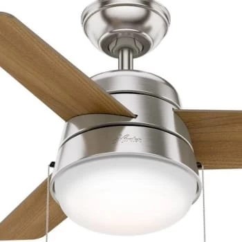 Hunter® Aker 36 In. 3-Blade Led Ceiling Fan W/ Light (Brushed Nickel) - Image 9