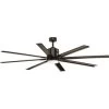 Progress Lighting 72 In. 8-Blade Led Ceiling Fan W/ Light (Antique Bronze)