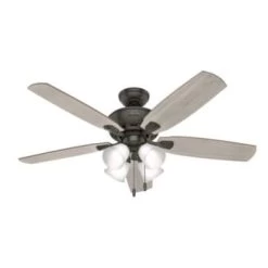 Hunter® Amberlin 52 In. 5-Blade Led Ceiling Fan W/ Light (Noble Bronze)