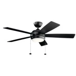 Kichler® Starkk 52 In. Led Ceiling Fan W/ Light (Silver/black)