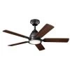 Kichler® Arvada 44 In. Led Ceiling Fan W/ Light (Brown)