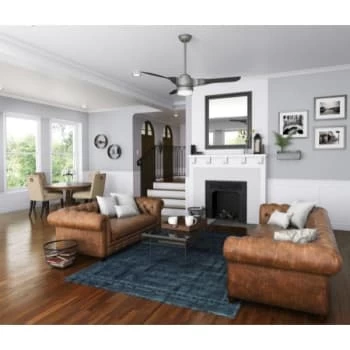 Hunter® Apache Ceiling Fan W/ Light (Matte Silver) - Image 2