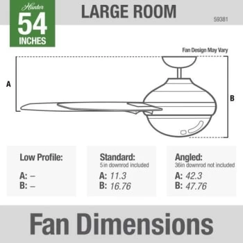 Hunter® Apache Ceiling Fan W/ Light (Matte Silver) - Image 8