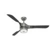 Hunter® Apache Ceiling Fan W/ Light (Matte Silver)