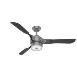 Hunter® Apache Ceiling Fan W/ Light (Matte Silver)