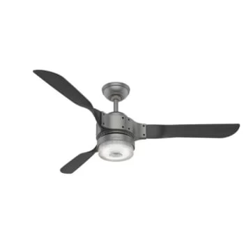 Hunter® Apache Ceiling Fan W/ Light (Matte Silver)