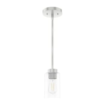 Hunter® Hartland 1-Light Modern Pendant Fixture (B. Nickel)