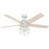 Hunter Fan Hardwick 52 In. Ceiling Fan W/ Light (White)