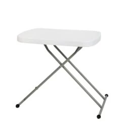 Flash Furniture 26 In. Adjustable Folding Table (White)