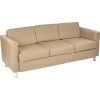 Worksmart Pacific Sofa In Buff With Chrome Finish Legs