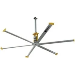 Big Ass Fans 4900 14 Ft. Indoor Silver And Yellow Aluminum Shop Ceiling Fan