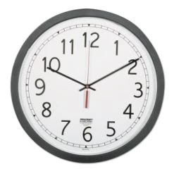 Skilcraft Quartz Wall Clock 16.5" Overall Dia Black Case 1 Aa Sold Separate