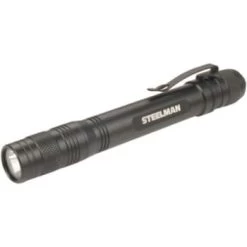 Steelman 2aa Led 95 Lumen Pen Light With Pocket Clip Black