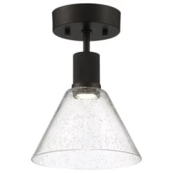 Access Lighting Port Nine Martini Led Semi-Flush Matte Black