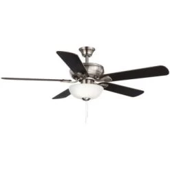 Hampton Bay Rothley Ii 52 In. Led Brushed Nickel Ceiling Fan