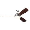 Monte Carlo Discus Trio Max 58" Int Led Outdoor Brushed Steel Ceiling Fan