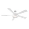 Eglo Whitehaven 52" Led Matte White 5 Blade Ceiling Fan With Remote