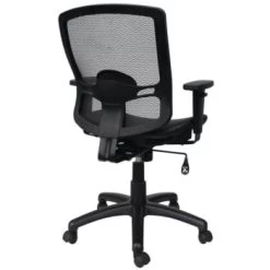 Alera® Etros Series Mesh Mid-Back Synchro Tilt Chair, Mesh Back/seat, Black