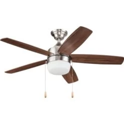 Seasons® 44 In. 5-Blade Led Ceiling Fan W/ Light (Brown)