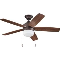 Seasons® 44 In. 5-Blade Led Ceiling Fan W/ Light (Bronze)