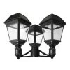 Gama Sonic Imperial Iii Solar Lamp Post - Triple Lamp - Black